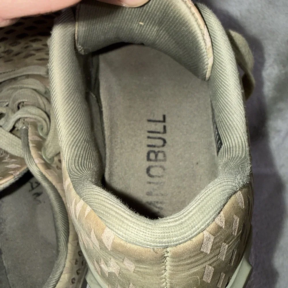 No Bull Perforated Olive Running Shoes Mens 7.5 Womens 9‎ CrossFit Walking Run